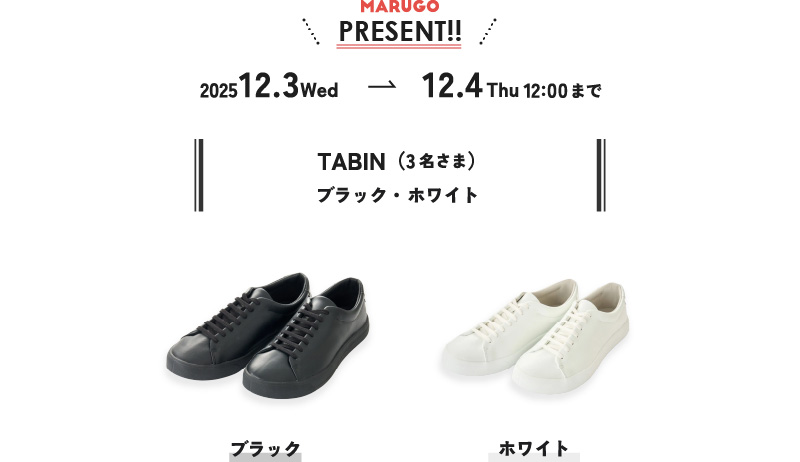 MARUGO PRESENT 2025ǯ12312412ޤǡTABIN